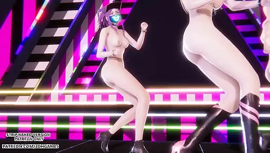 Blackpink - ıslık ahri akali seraphine seksi çıplak dans
