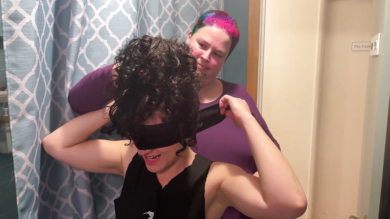 Feeling around in the dark - Blindfolded lovers meet for the first time - Cliff Media Productions