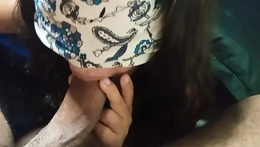 My stepsister is addicted to sucking my penis, she doesn't even give me a break when I'm editing these videos.