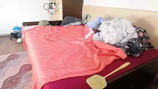 Amateur MILF doing yoga naked, hairy pussy, big ass, big tits.