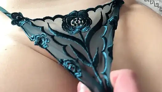 Rubbing a beautiful girl's pussy