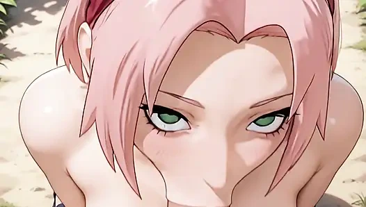 Sakura ve Naruto kimse izlemiyorken eğleniyor, Hentai