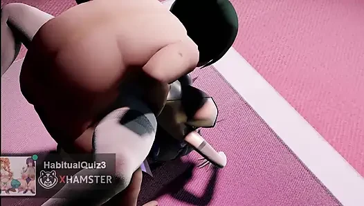 3D хентай MMD R18 введение пениса после чистки, минет, отсос спермы, Fap Hero, Ntr жены, анальная толстушка