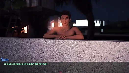 Awam Sophia ve Sam hottub'da vakit geçiriyor