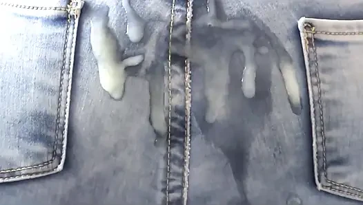 I Receive Big Cumshots in My Hairy Pussy and in My Ass with My Jeans on