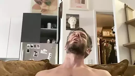 hot guy jerks off his big cock