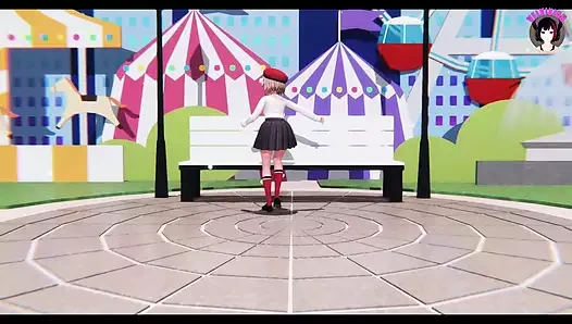 Kotoba - sevimli genç kız dans ediyor + kademeli soyunuyor (3 boyutlu hentai)