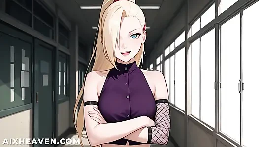 Ino Yamanaka Takım 10'un yeni üyesini sikiyor! Naruto Sansürsüz Hentai