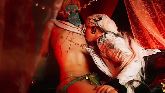 Genshin Impact. Arlechino gezgine onun için dans ettirdi - mollyredwolf