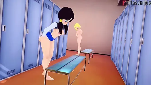 Videl neredeyse Gohan'ı Android 21 ile seks yaparken buluyor - dragonball zex serisi