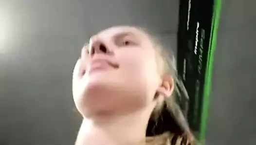 Public extreme masturbate in the gym