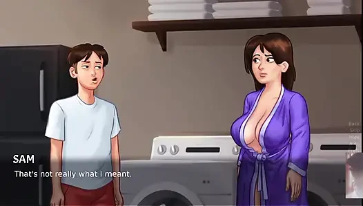BIG BOOBED MILF STEPMOM WAS SURPRISED! I FUCK HER WHILE DOING LAUNDRY