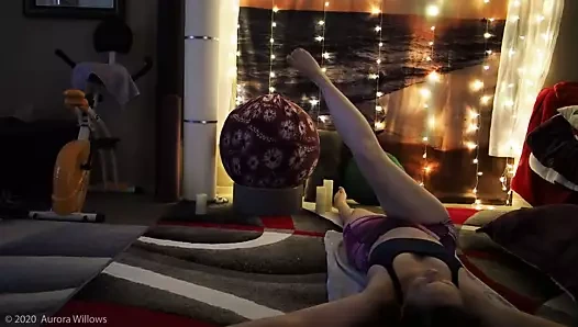 Aurora söğütleri gece yogası, yatmadan önce rahatlayın