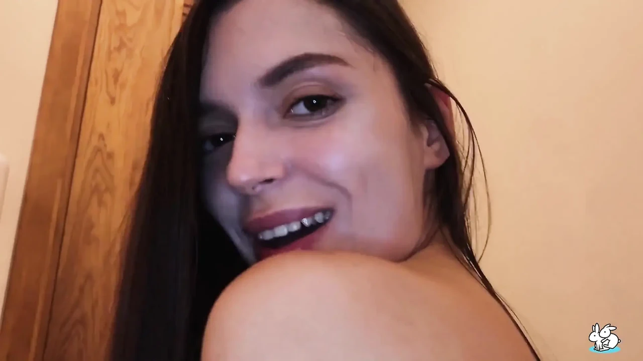 Brunette in Stockings Gets Fucked in the Bathroom at New Years Eve Party