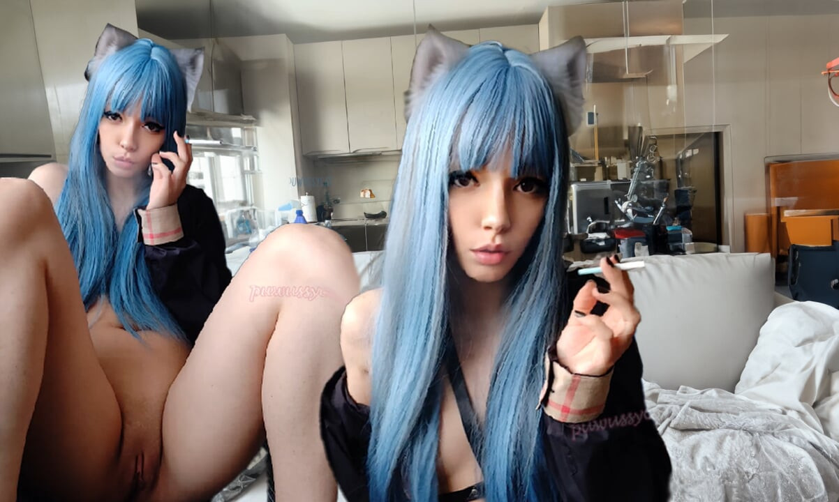 Alt girl sigara içiyor ve amını gösteriyor (tam video için benden iste)