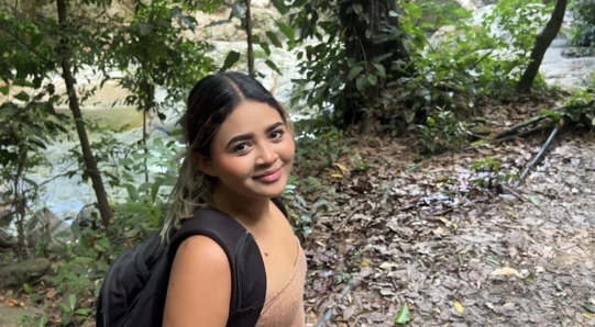 Stepsister rides my cock in a river in the Colombian jungle