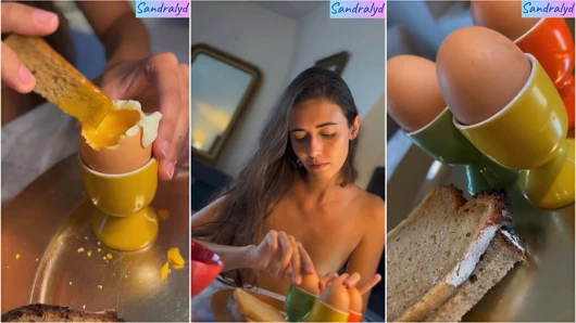 Sabah rutini - yumurta pişirme ve yeme