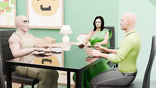 Kocam ve komşum gece yarısı yatak odamızı paylaşırken beni sikiyor