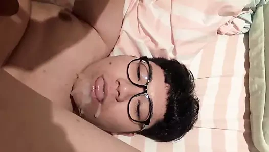 Chinese genç şişman çocuk öz yüz