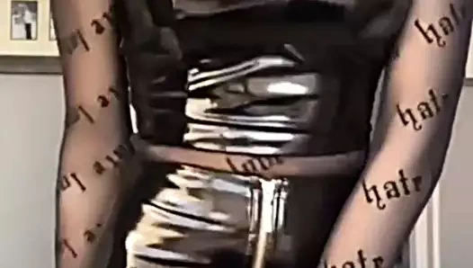 Deri parlak lateks pvc vinil kauçuk tozluk pantolon