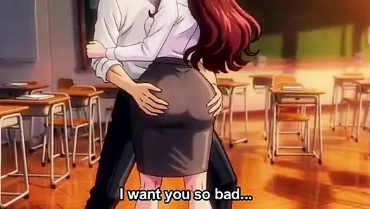 Genç öğrenci yalnızken ekstra sınıfta öğretmenini baştan çıkarıyor