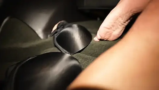 Sneaky Cheating Car Sex and Cum Filled Pussy Eating