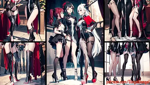 Bölüm 2: ateşli anime, hentai, manga kızları tamamen dölle kaplı