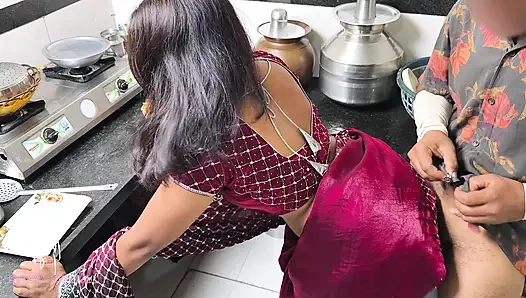Soft || The newlywed bride was making pudding in the kitchen while her husband's brother-in-law secretly started fucking her.