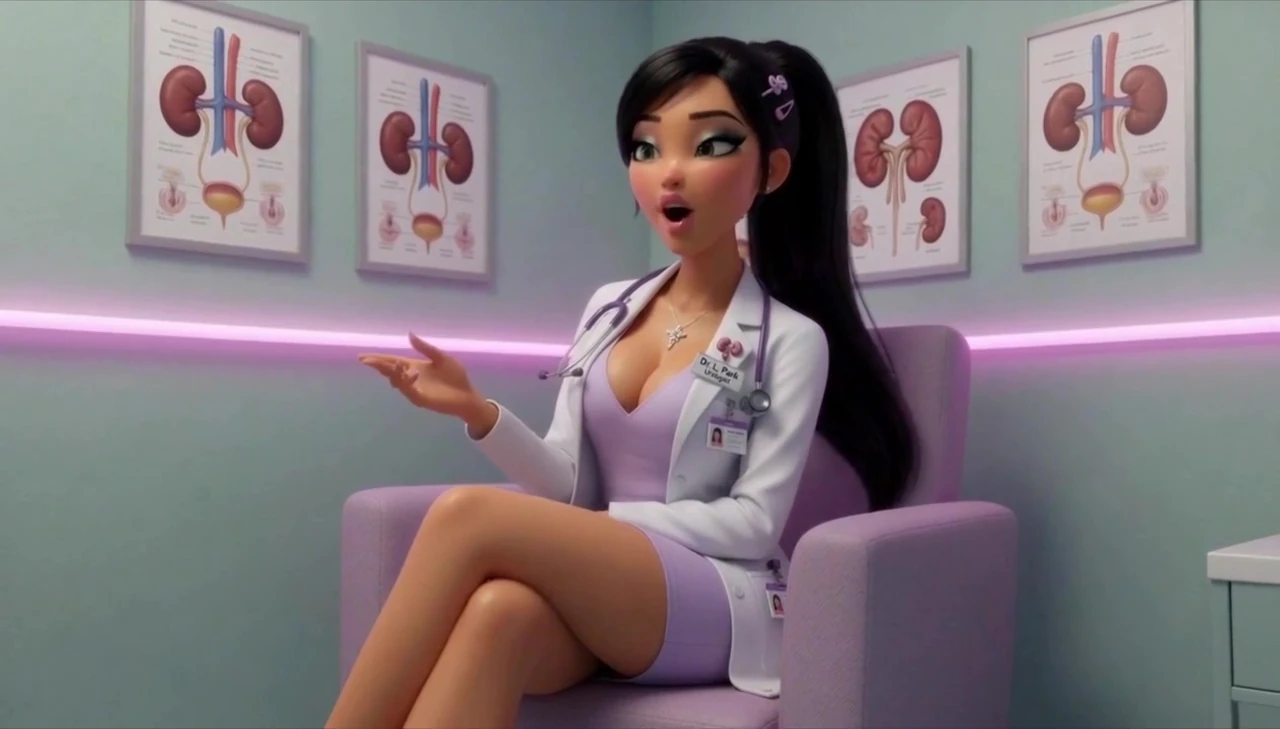 Asian girl doctor helps shrink my erection