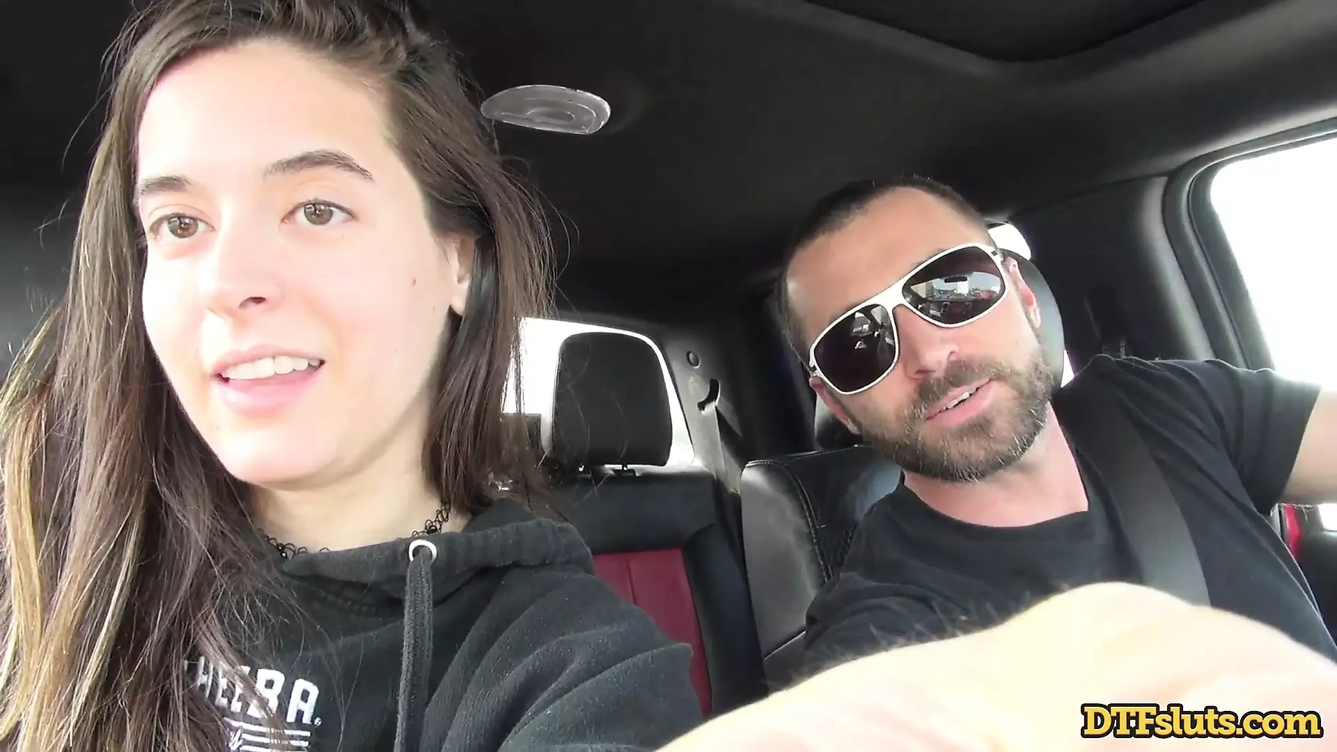DTFSluts - Had sex in the car  with  Abbie Maley and James Deen