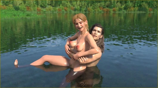 Step Sister Having Fun With Stepbro In The Lake Water