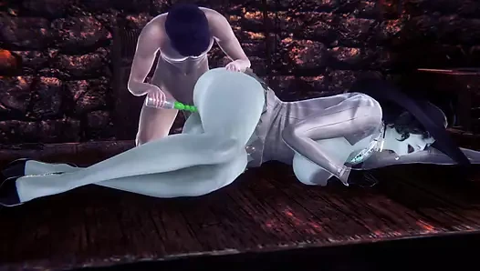 Alcina Dimitrescu götüne dildoyla anal boncuk alıyor - resident evil village porn parodisi