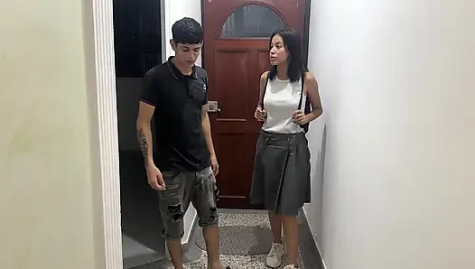 I sneak out of classes without my stepdads knowing to go fuck hard at my young muscular boyfriend's house.