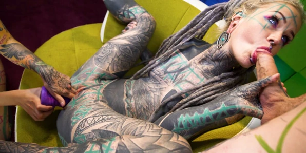 Alternative TEEN Threesome with ANAL Gapes and FACIAL Cumshot