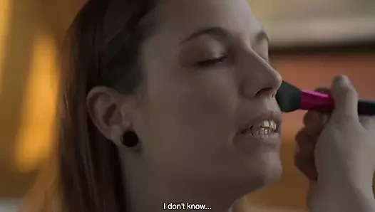 Maquillaje amcık yalama ile lezbiyen eylemi