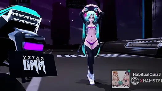 Mmd r18 Miku NEON Ninja Cnderella seksdans Ahegao milf wil harde dildo groepsbaas 3d hentai neuken