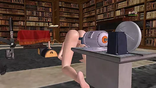 Sevimli bir hentai kızının sikiş makinesini kullanarak tek başına eğlendiği animasyonlu 3 boyutlu çizgi film porno videosu