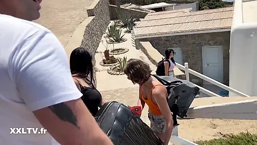 Mykonos güneşinin altında tutku