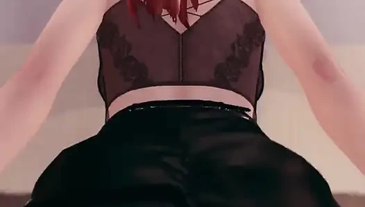 Orta yaşlı seksi üvey anne üvey oğluna iki kez boşalmasına yardım ediyor