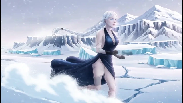 Ai - karlı iglolu albino kız