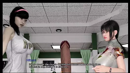 Bir peni için #6 - Johannes kahve yaptı ve hastanede döl aldı... Hitomi Johannes'in penisini yaladı