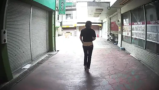 MILF in ultra low rise jeans outdoors..