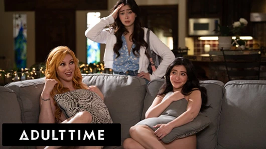 ADULT TIME - azgın üvey anne Lauren Phillips üvey kızının zorbasını sikerken yakalandı! VAHŞI LEZBIYEN ÜÇLÜ!