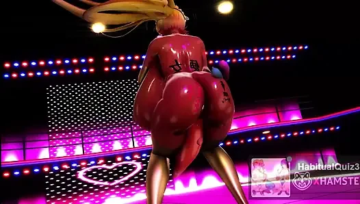 FGO с кульминацией Bunny Artoria и Mash делают эротический трясущиеся хип-дуэт, танец 3D хентай MMD Ahegao, глотание спермы, анальный секс-трах