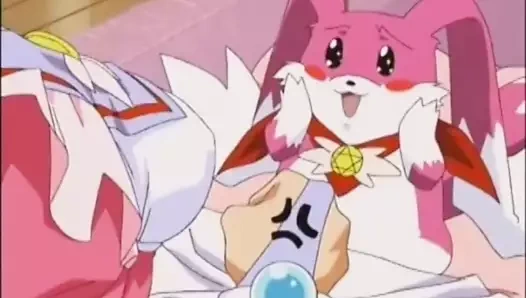 Busty sarışın anime genç Başlarken kedi perişan