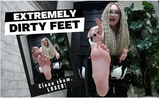 Kaybeden ve için son derece kirli ayaklar