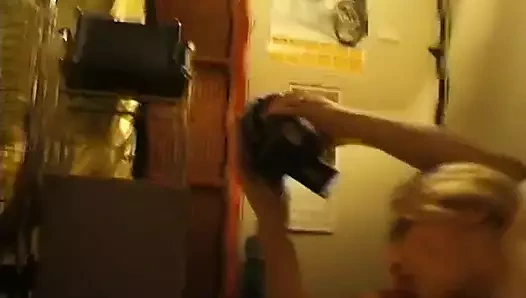 Secretly caught Michaela natural blonde with perky tits masturbates with a dildo