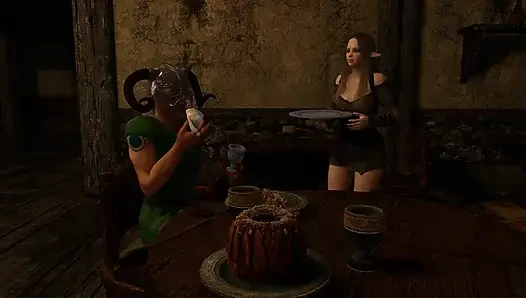 Dragonborn taverna kızı sikiyor - skyrim parodisi