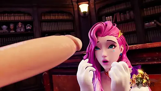 Seraphine ağızda becerdin ve büyük bir Creampie alır