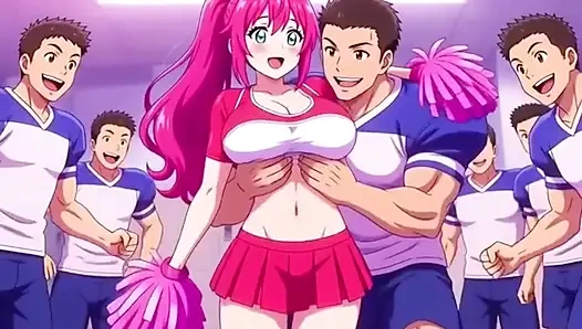 cheerleader Mia gives her favorite team the ultimate private celebration